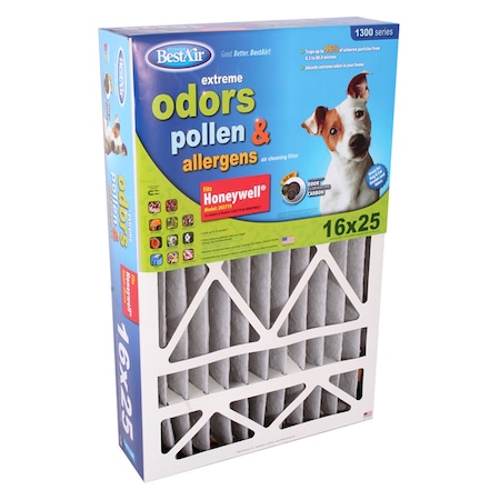 16 In. W X 25 In. H X 4 In. D 11 MERV Pleated Air Filter